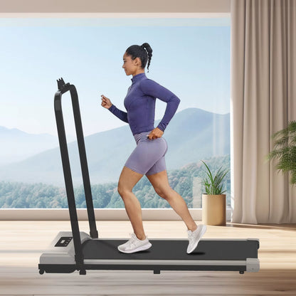 Multi-Function Treadmill Mini Display Remote-Controllable Speed-Adjustable Foldable Lightweight Treadmill Fitness Equipment