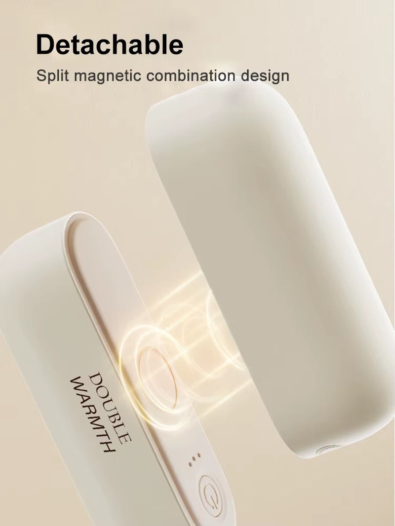 2In1 Magnetic Rechargeable Hand Warmers Electric Portable Handwarmers Long Lastin Safe Heating Warmer Pocketheater Winteroutdoor