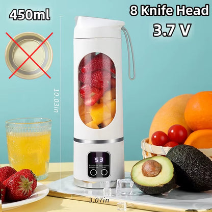New Portable Juice Maker Blender for Shakes Smoothie 700ML Durable Juicer Steel Blades 2 in 1 Blender Bottle Smoothie Portable