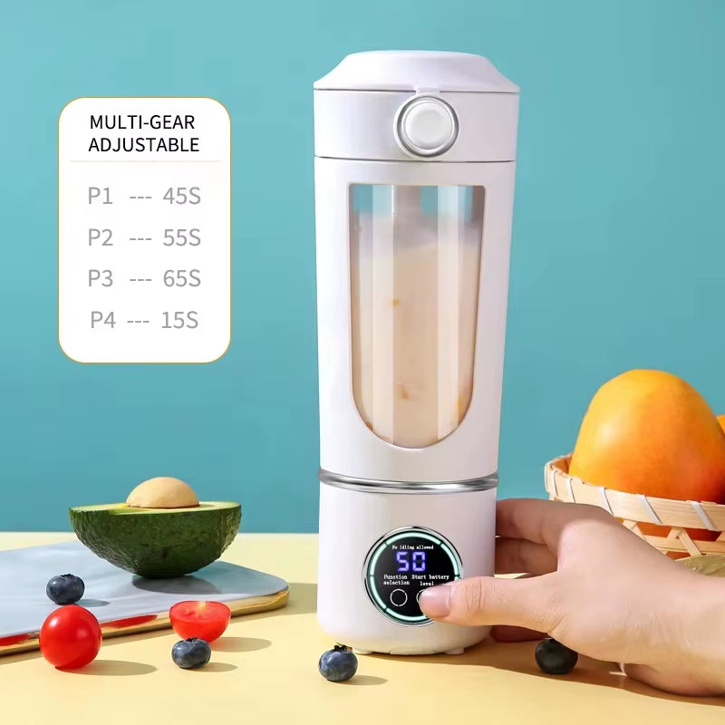 New Portable Juice Maker Blender for Shakes Smoothie 700ML Durable Juicer Steel Blades 2 in 1 Blender Bottle Smoothie Portable