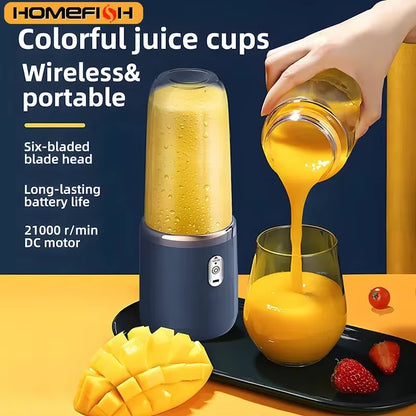 Electric Portable Juicer Blender 400Ml USB Charging Fruit Smoothie Maker for Lemon Orange - Compact Juicing Cup Smoothie Blender