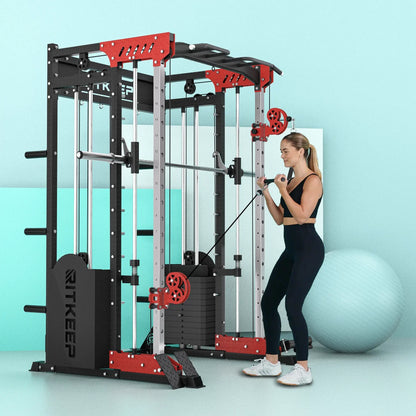 PMAX 5600 Smith Exercise Machine Trainer Pro Complete Home Gym Package
