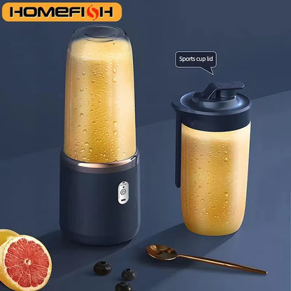 Electric Portable Juicer Blender 400Ml USB Charging Fruit Smoothie Maker for Lemon Orange - Compact Juicing Cup Smoothie Blender